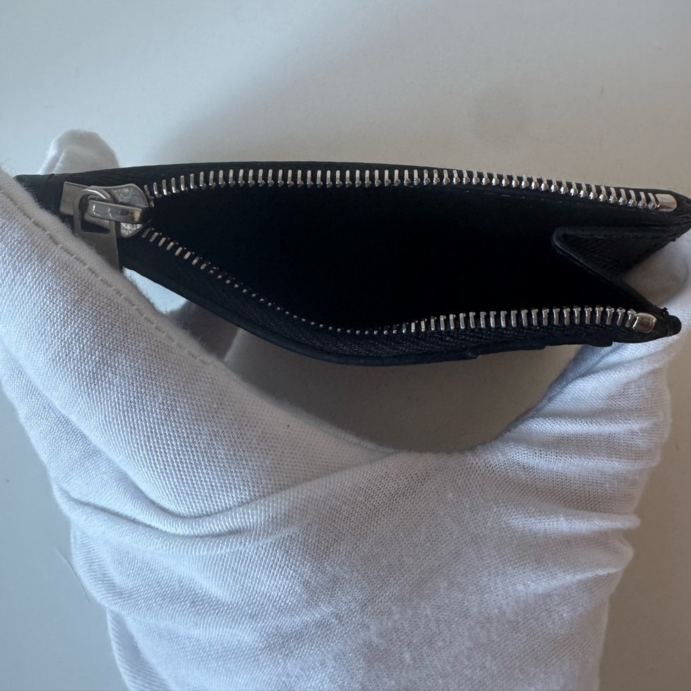 Celine Black Textured Leather Card Pouch - Picture 7 of 11